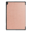 For Lenovo M10 FHD REL TB-X605FC Custer Pattern Pure Color Horizontal Flip Leather Case with Three-folding Holder & Wake-up / Sleep Function(Rose Gold)