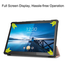 For Lenovo M10 FHD REL TB-X605FC Custer Pattern Pure Color Horizontal Flip Leather Case with Three-folding Holder & Wake-up / Sleep Function(Rose Gold)
