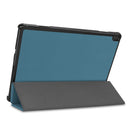 For Lenovo M10 FHD REL TB-X605FC Custer Pattern Pure Color Horizontal Flip Leather Case with Three-folding Holder & Wake-up / Sleep Function(Green)