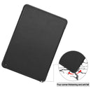 For Kindle Fire HD 8 (2020) Custer Pattern Pure Color Horizontal Flip Leather Case with Three-folding Holder & Wake-up / Sleep Function(Black)