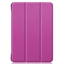 For Kindle Fire HD 8 (2020) Custer Pattern Pure Color Horizontal Flip Leather Case with Three-folding Holder & Wake-up / Sleep Function(Purple)