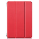 For Kindle Fire HD 8 (2020) Custer Pattern Pure Color Horizontal Flip Leather Case with Three-folding Holder & Wake-up / Sleep Function(Red)