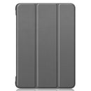 For Kindle Fire HD 8 (2020) Custer Pattern Pure Color Horizontal Flip Leather Case with Three-folding Holder & Wake-up / Sleep Function(Grey)