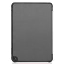 For Kindle Fire HD 8 (2020) Custer Pattern Pure Color Horizontal Flip Leather Case with Three-folding Holder & Wake-up / Sleep Function(Grey)