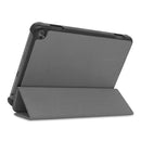 For Kindle Fire HD 8 (2020) Custer Pattern Pure Color Horizontal Flip Leather Case with Three-folding Holder & Wake-up / Sleep Function(Grey)