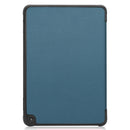 For Kindle Fire HD 8 (2020) Custer Pattern Pure Color Horizontal Flip Leather Case with Three-folding Holder & Wake-up / Sleep Function(Green)
