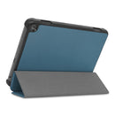 For Kindle Fire HD 8 (2020) Custer Pattern Pure Color Horizontal Flip Leather Case with Three-folding Holder & Wake-up / Sleep Function(Green)