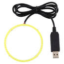 100mm 4W USB Angel Eyes Circles Car Headlight White Light COB LED Lights for Vehicles, Line Length: 95cm(White Light)