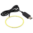 100mm 4W USB Angel Eyes Circles Car Headlight White Light COB LED Lights for Vehicles, Line Length: 95cm(White Light)