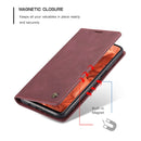For Xiaomi Redmi Note 9 Pro/Note 9 Pro Max/Note 9s CaseMe 013 Multifunctional Horizontal Flip Leather Case, with Card Slot & Holder & Wallet(Wine Red)