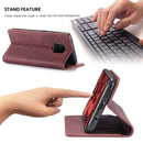 For Xiaomi Redmi Note 9 Pro/Note 9 Pro Max/Note 9s CaseMe 013 Multifunctional Horizontal Flip Leather Case, with Card Slot & Holder & Wallet(Wine Red)