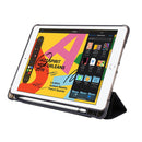 For iPad 10.2 2021 / 2020 / 2019 Airbag Deformation Horizontal Flip Leather Case with Holder & Pen Holder(Black)