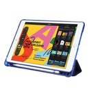 For iPad 10.2 2021 / 2020 / 2019 Airbag Deformation Horizontal Flip Leather Case with Holder & Pen Holder(Dark Blue)