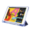 For iPad 10.2 2021 / 2020 / 2019 Airbag Deformation Horizontal Flip Leather Case with Holder & Pen Holder(Purple)