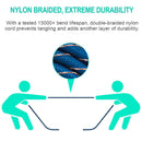 EMK 2 x RCA Male to 2 x RCA Male Gold Plated Connector Nylon Braid Coaxial Audio Cable for TV / Amplifier / Home Theater / DVD, Cable Length:5m(Black)