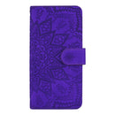 For Huawei Nova 5T / Honor 20 Embossed Sunflower Pattern Horizontal Flip PU Leather Case with Holder & Card Slots & Wallet & Lanyard(Purple)
