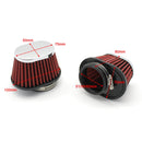 60mm XH-UN073 Mushroom Head Style Car Modified Air Filter Motorcycle Exhaust Filter(Black)