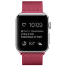 For Apple Watch Series 7 41mm / 6 & SE & 5 & 4 40mm / 3 & 2 & 1 38mm Milanese Loop Magnetic Stainless Steel Watch Band(Tea Red)
