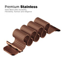 For Apple Watch Series 7 41mm / 6 & SE & 5 & 4 40mm / 3 & 2 & 1 38mm Milanese Loop Magnetic Stainless Steel Watch Band(Bronze Gold)