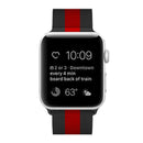 For Apple Watch Series 7 41mm / 6 & SE & 5 & 4 40mm / 3 & 2 & 1 38mm Milanese Loop Magnetic Stainless Steel Watch Band(Black Red)