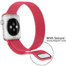 For Apple Watch Series 7 41mm / 6 & SE & 5 & 4 40mm / 3 & 2 & 1 38mm Milanese Loop Magnetic Stainless Steel Watch Band(Bright Pink)