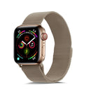 For Apple Watch Series 7 45mm / 6 & SE & 5 & 4 44mm / 3 & 2 & 1 42mm Milanese Loop Magnetic Stainless Steel Watch Band(Vintage Gold)