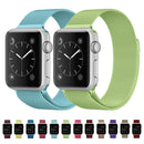For Apple Watch Series 7 45mm / 6 & SE & 5 & 4 44mm / 3 & 2 & 1 42mm Milanese Loop Magnetic Stainless Steel Watch Band(Vintage Gold)