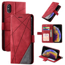 For iPhone XS / X Skin Feel Splicing Horizontal Flip Leather Case with Holder & Card Slots & Wallet & Photo Frame(Red)