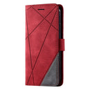 For iPhone XS / X Skin Feel Splicing Horizontal Flip Leather Case with Holder & Card Slots & Wallet & Photo Frame(Red)