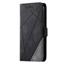 For iPhone XS / X Skin Feel Splicing Horizontal Flip Leather Case with Holder & Card Slots & Wallet & Photo Frame(Black)