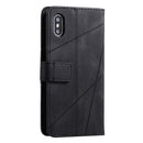 For iPhone XS / X Skin Feel Splicing Horizontal Flip Leather Case with Holder & Card Slots & Wallet & Photo Frame(Black)