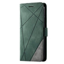 For iPhone XS / X Skin Feel Splicing Horizontal Flip Leather Case with Holder & Card Slots & Wallet & Photo Frame(Green)