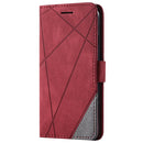 For iPhone SE 2022 / SE 2020 / 8 / 7 Skin Feel Splicing Horizontal Flip Leather Case with Holder & Card Slots & Wallet & Photo Frame(Red)
