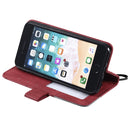 For iPhone SE 2022 / SE 2020 / 8 / 7 Skin Feel Splicing Horizontal Flip Leather Case with Holder & Card Slots & Wallet & Photo Frame(Red)