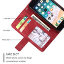 For iPhone SE 2022 / SE 2020 / 8 / 7 Skin Feel Splicing Horizontal Flip Leather Case with Holder & Card Slots & Wallet & Photo Frame(Red)