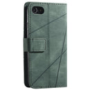 For iPhone SE 2022 / SE 2020 / 8 / 7 Skin Feel Splicing Horizontal Flip Leather Case with Holder & Card Slots & Wallet & Photo Frame(Green)