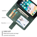 For iPhone SE 2022 / SE 2020 / 8 / 7 Skin Feel Splicing Horizontal Flip Leather Case with Holder & Card Slots & Wallet & Photo Frame(Green)