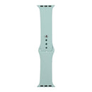 For Apple Watch Series 7 41mm / 6 & SE & 5 & 4 40mm / 3 & 2 & 1 38mm Silicone Watch Band, Long Section (Men)(Light Green)