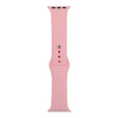 For Apple Watch Series 7 41mm / 6 & SE & 5 & 4 40mm / 3 & 2 & 1 38mm Silicone Watch Band, Short Section (female)(Rose Pink)