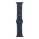 For Apple Watch Series 7 41mm / 6 & SE & 5 & 4 40mm / 3 & 2 & 1 38mm Silicone Watch Band, Short Section (female)(Midnight Blue)