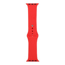 For Apple Watch Series 7 41mm / 6 & SE & 5 & 4 40mm / 3 & 2 & 1 38mm Silicone Watch Band, Short Section (female)(Red)