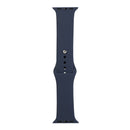 For Apple Watch Series 7 45mm / 6 & SE & 5 & 4 44mm / 3 & 2 & 1 42mm Silicone Watch Band, Short Section (female)(Midnight Blue)