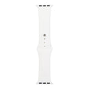 For Apple Watch Series 7 45mm / 6 & SE & 5 & 4 44mm / 3 & 2 & 1 42mm Silicone Watch Band, Short Section (female)(White)