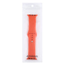 For Apple Watch Series 7 45mm / 6 & SE & 5 & 4 44mm / 3 & 2 & 1 42mm Silicone Watch Band, Short Section (female)(Citrus Color)