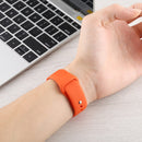 For Apple Watch Series 7 45mm / 6 & SE & 5 & 4 44mm / 3 & 2 & 1 42mm Silicone Watch Band, Short Section (female)(Citrus Color)