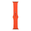 For Apple Watch Series 7 45mm / 6 & SE & 5 & 4 44mm / 3 & 2 & 1 42mm Silicone Watch Band, Short Section (female)(Citrus Color)