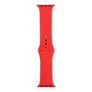 For Apple Watch Series 7 45mm / 6 & SE & 5 & 4 44mm / 3 & 2 & 1 42mm Silicone Watch Band, Short Section (female)(Red)