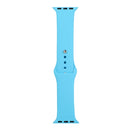 For Apple Watch Series 7 45mm / 6 & SE & 5 & 4 44mm / 3 & 2 & 1 42mm Silicone Watch Band, Short Section (female)(Blue)