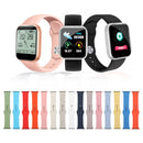 For Apple Watch Series 7 45mm / 6 & SE & 5 & 4 44mm / 3 & 2 & 1 42mm Silicone Watch Band, Short Section (female)(Citrus Color)