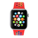 For Apple Watch Series 7 41mm / 6 & SE & 5 & 4 40mm / 3 & 2 & 1 38mm Rainbow Sport Watch Band (Red)